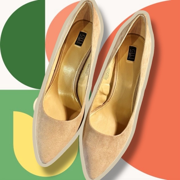 NWOT G.I.L.I. ‘Novelty Jill’ Pointed-Toe Pumps in “Mink Microsuede” Size 11 - Picture 3 of 13